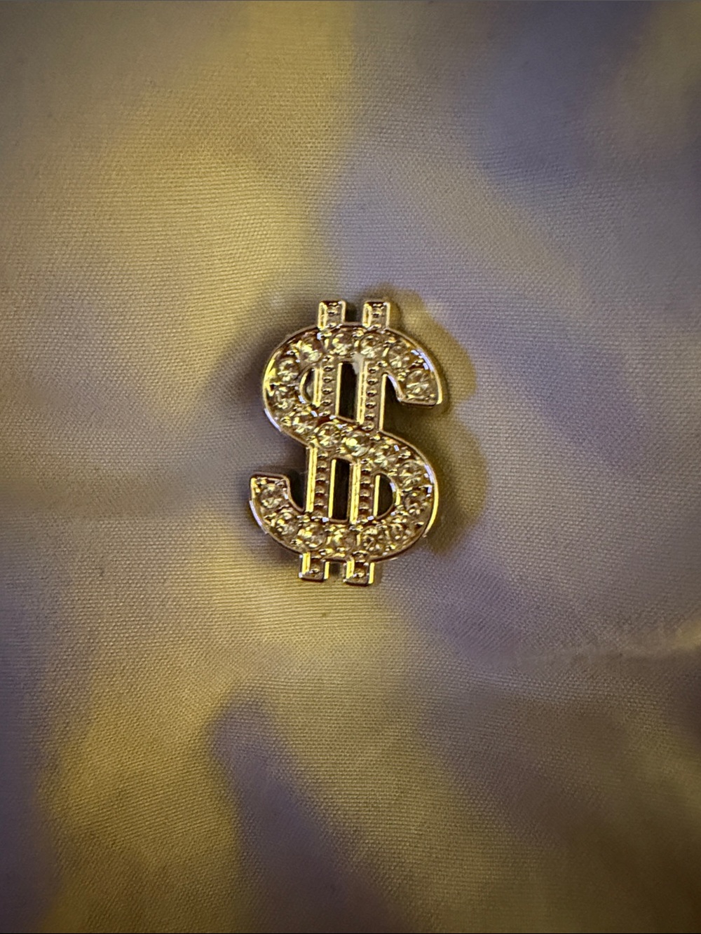 Rhinestone Dollar Sign Brooch